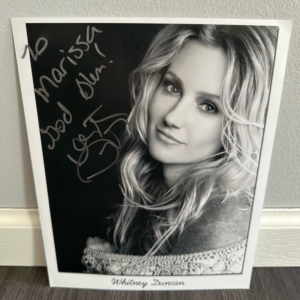 Whitney Duncan autographed poster - like new condition